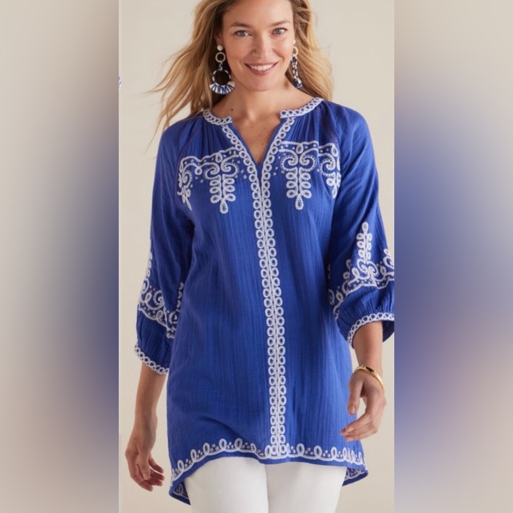 Soft Surroundings Coruh Gauze Top